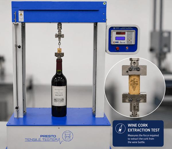 Wine Cork Extraction Test to ISO 9727-5